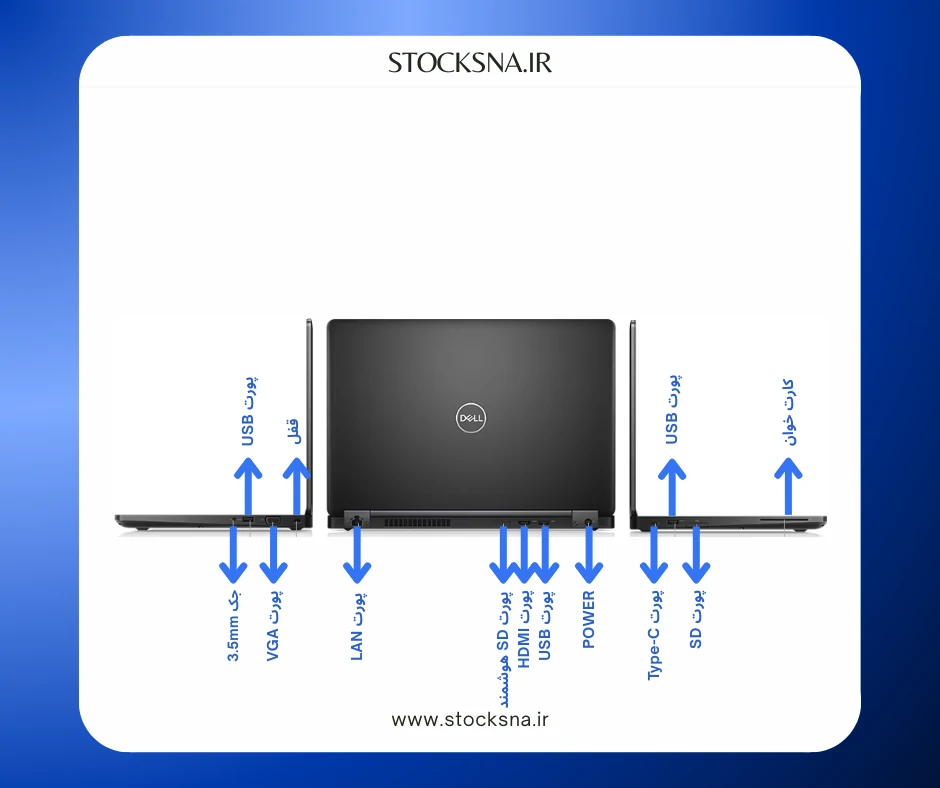 پورت های لپ تاپ Dell Latitude e5570