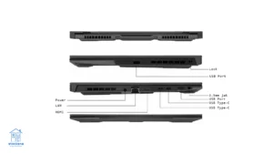 لپ تاپ Asus TUF 15 9 Asus TUF 15 ports